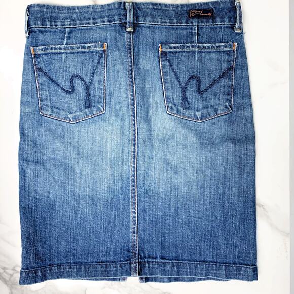 Citizens of Hummanity Womens Size 28 Sophia #300 Medium Wash Denim Skirt - Picture 2 of 12